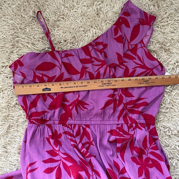 NWT Old Navy One Shoulder Waist Defined Midi Floral  Dress - Picture 4 of 15